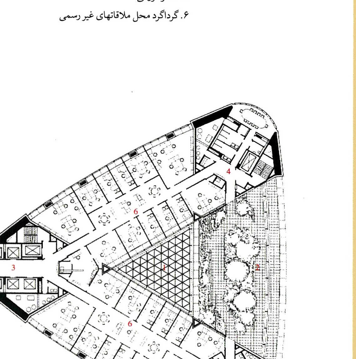 پلان طبقه تیپ دفاتر خصوصی و محل ملاقات