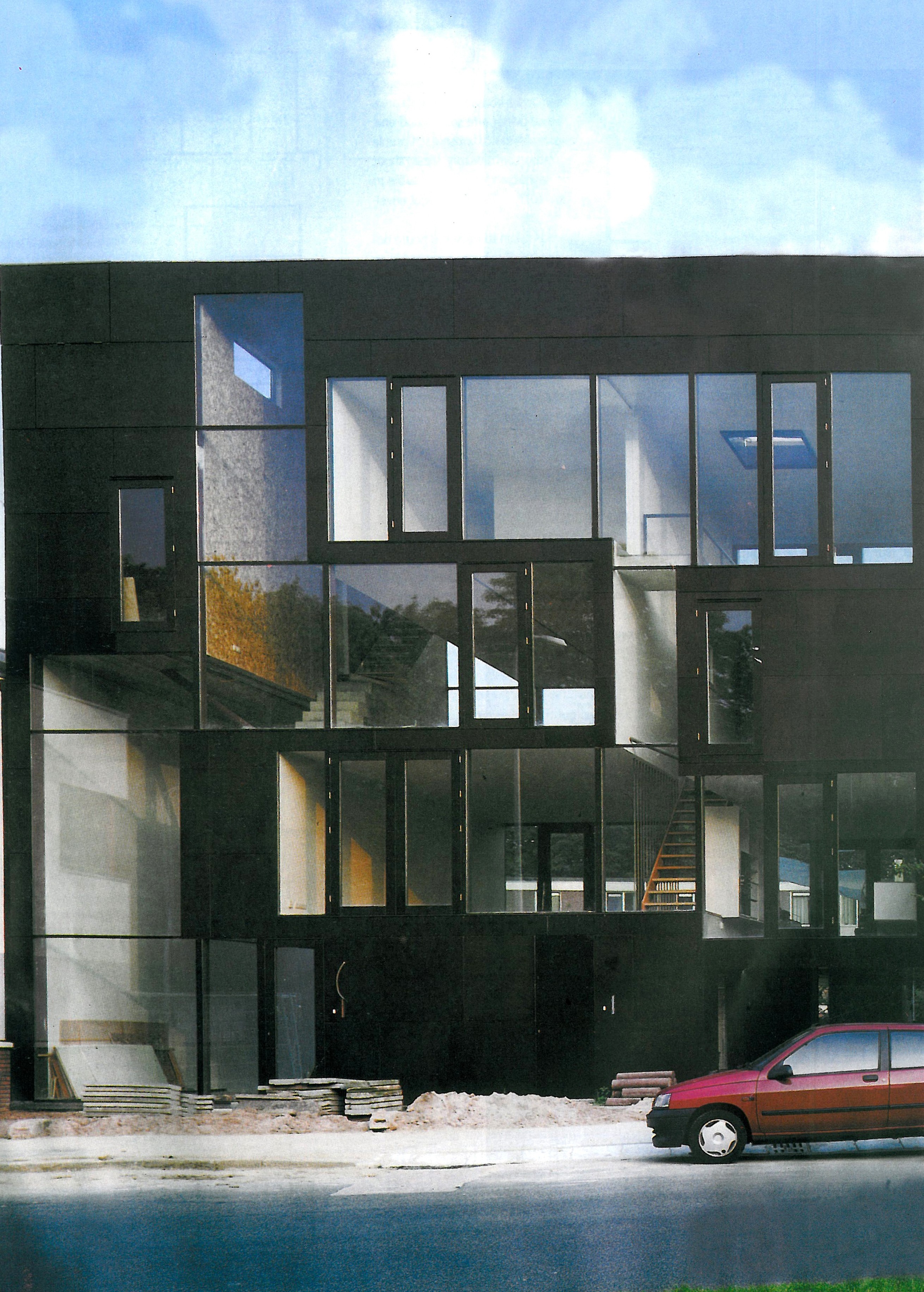 Villa KBWW street facade facing Wilhelmina Park
