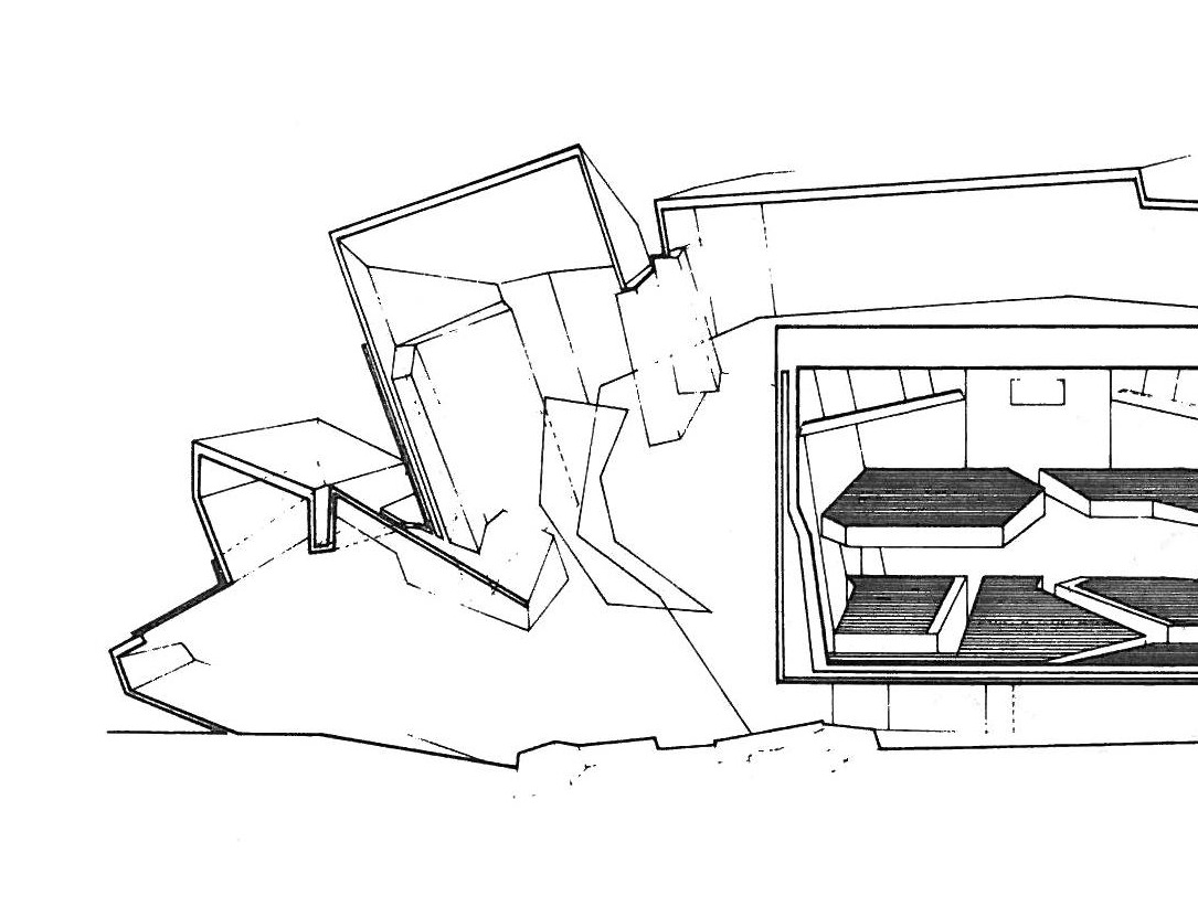 Nara Convention Hall, by Bahram Shirdel — section