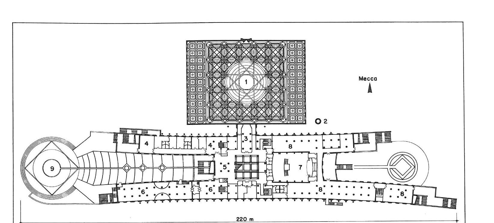 Plan of the Rome Mosque and Islamic Center