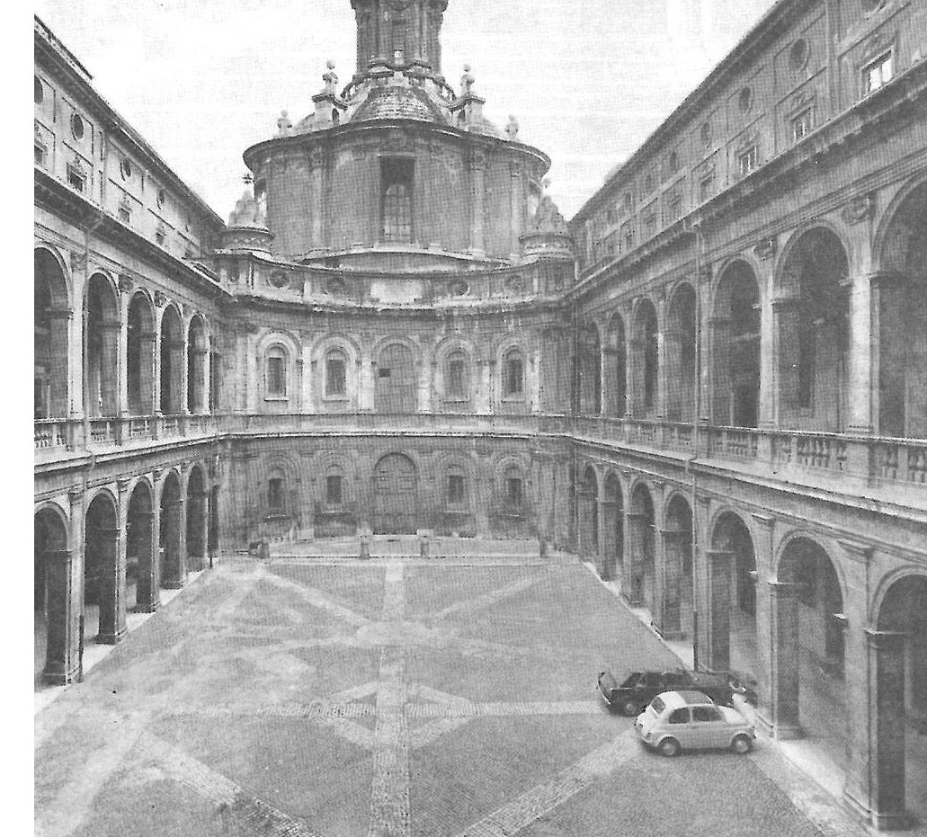 Courtyard of Sant’Ivo, Rome, by Borromini