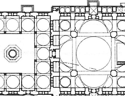 Plan of the Şehzade Mosque, Istanbul