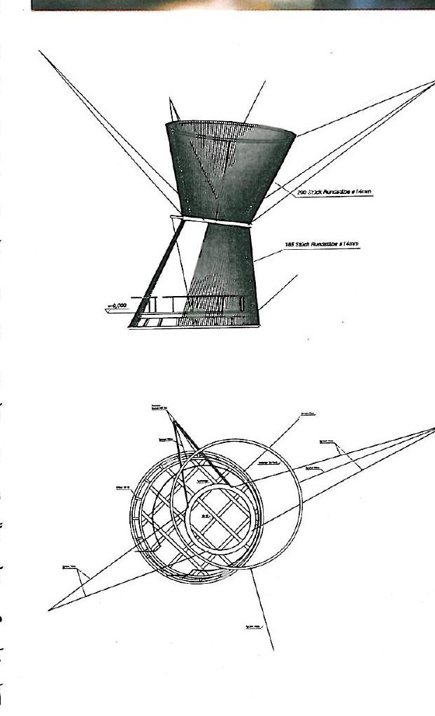 Elevation and plan of the 