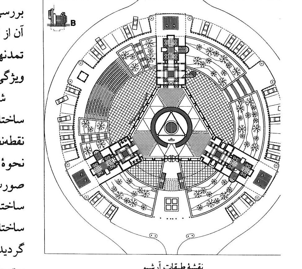 Radio Broadcasting Production Station — master's thesis by Reza Aliabadi (University of Tehran, 1999) — archive floor plan