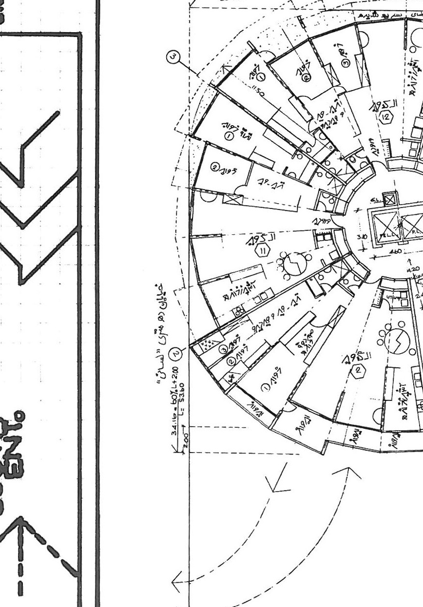 Bahar building, Tehran — ground floor plan