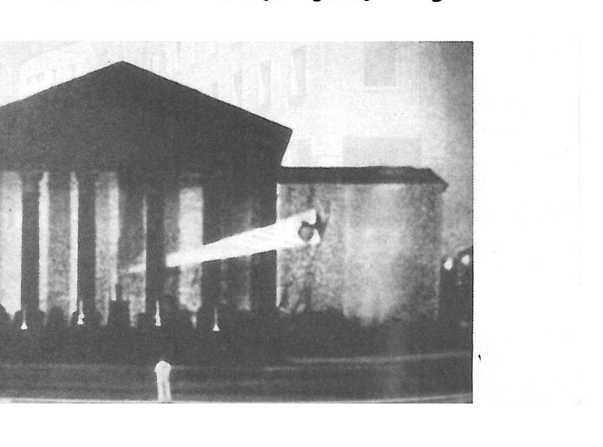 Preparation of Heroes' Square, Budapest, for the reburial of Imre Nagy, 1996 (from the 'Architecture of Nothing' catalogue, Venice Biennale)