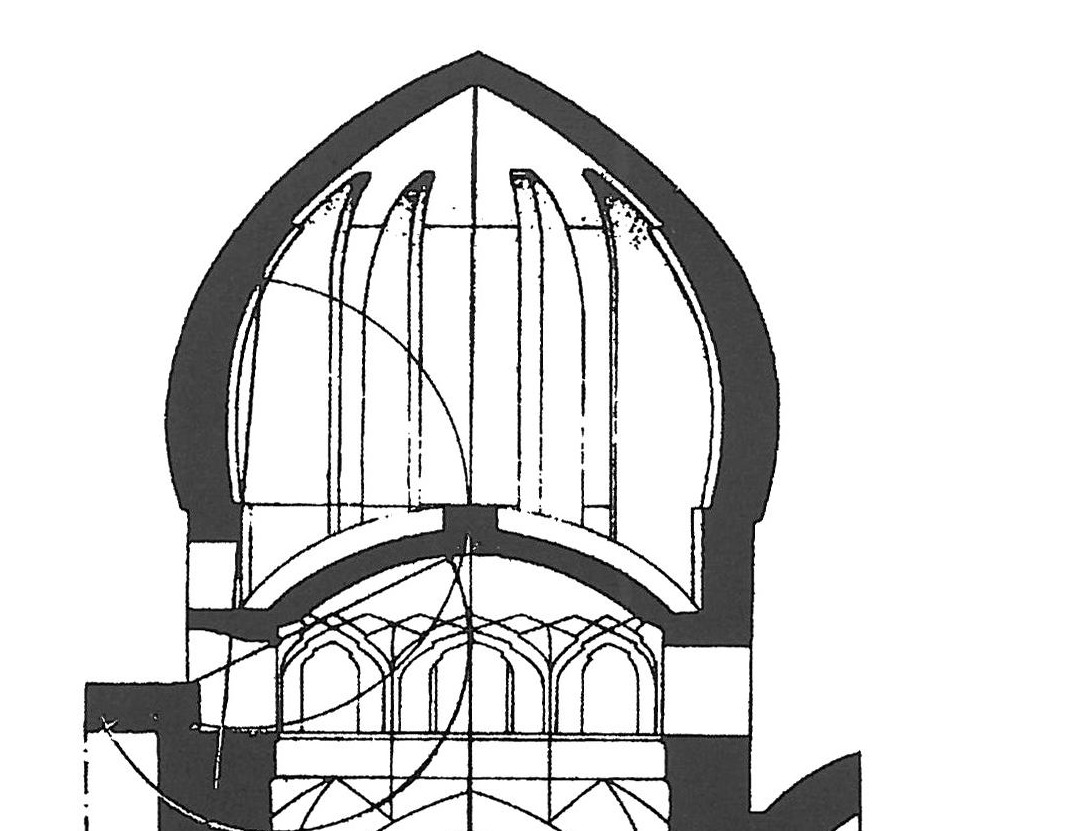 Mashhad, Haftad-o-Do Tan Mosque, dome section (Timurid)