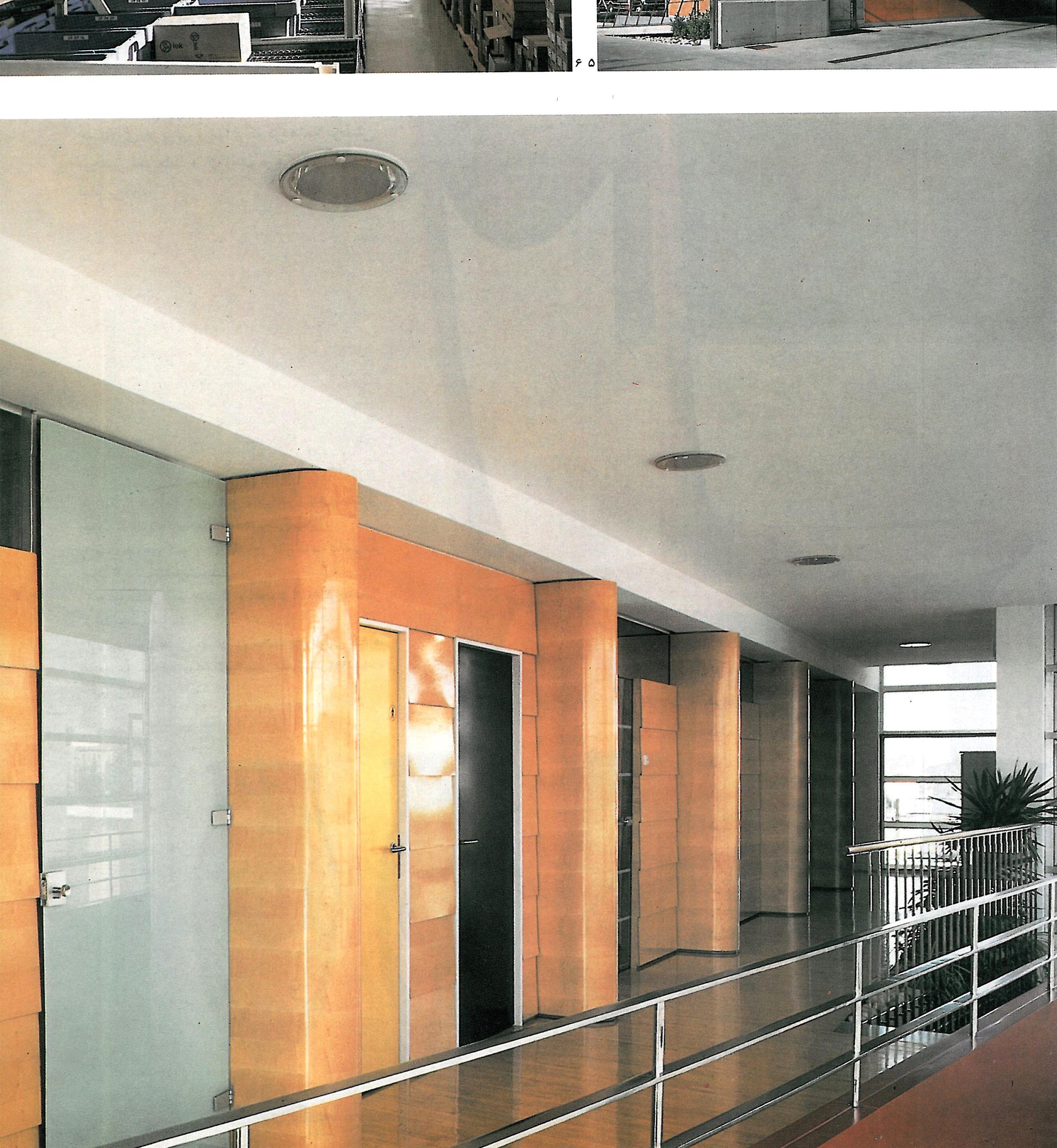 Central Offices and Warehouse of a Pharmaceutical Company, Maribor — corridor in the office block