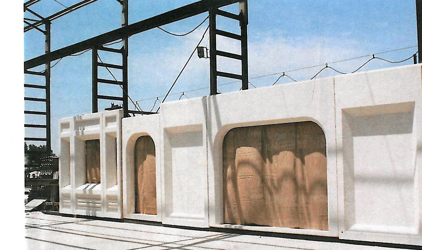 Precast concrete components at the MK Beton factory