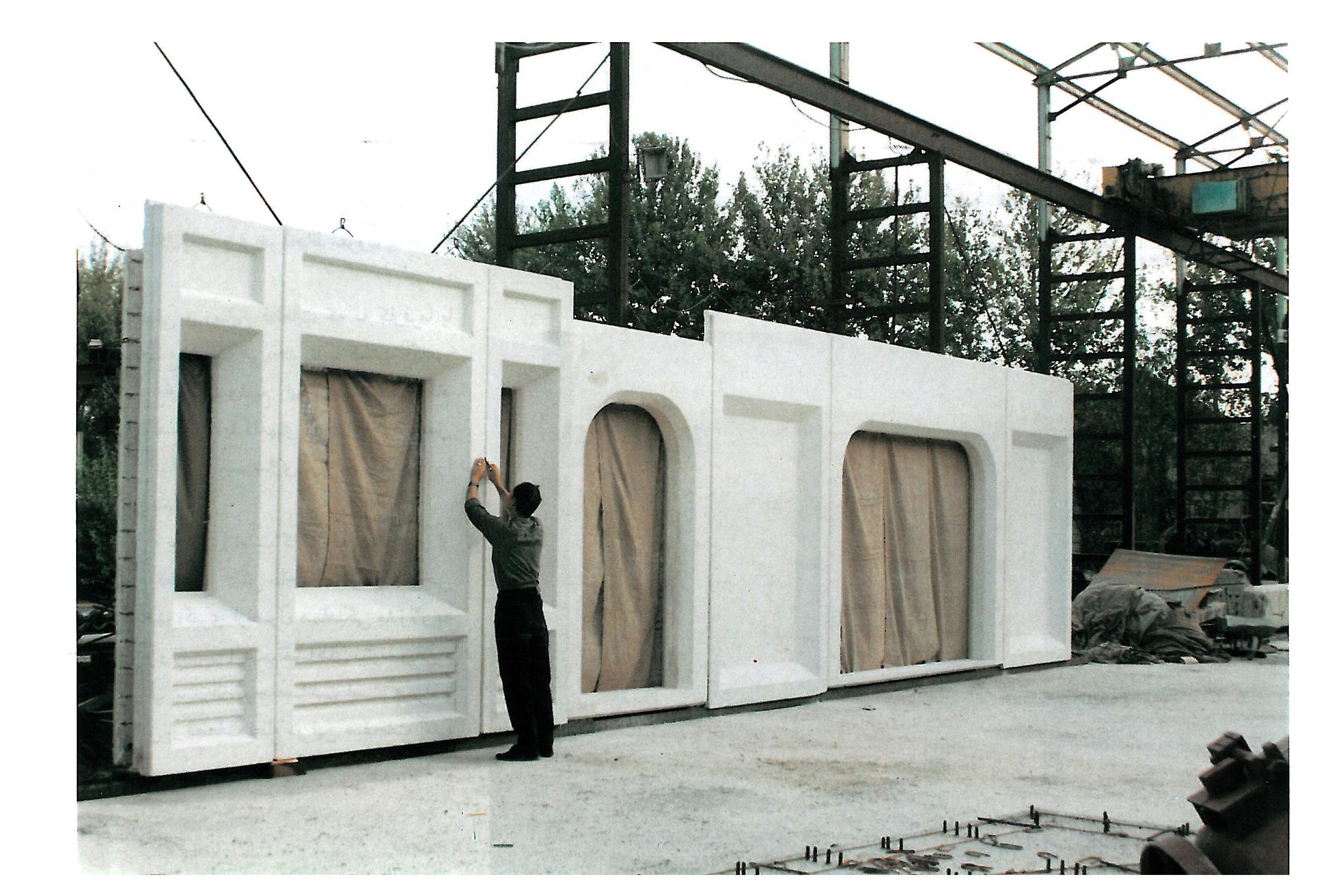 Precast concrete components at the MK Beton factory