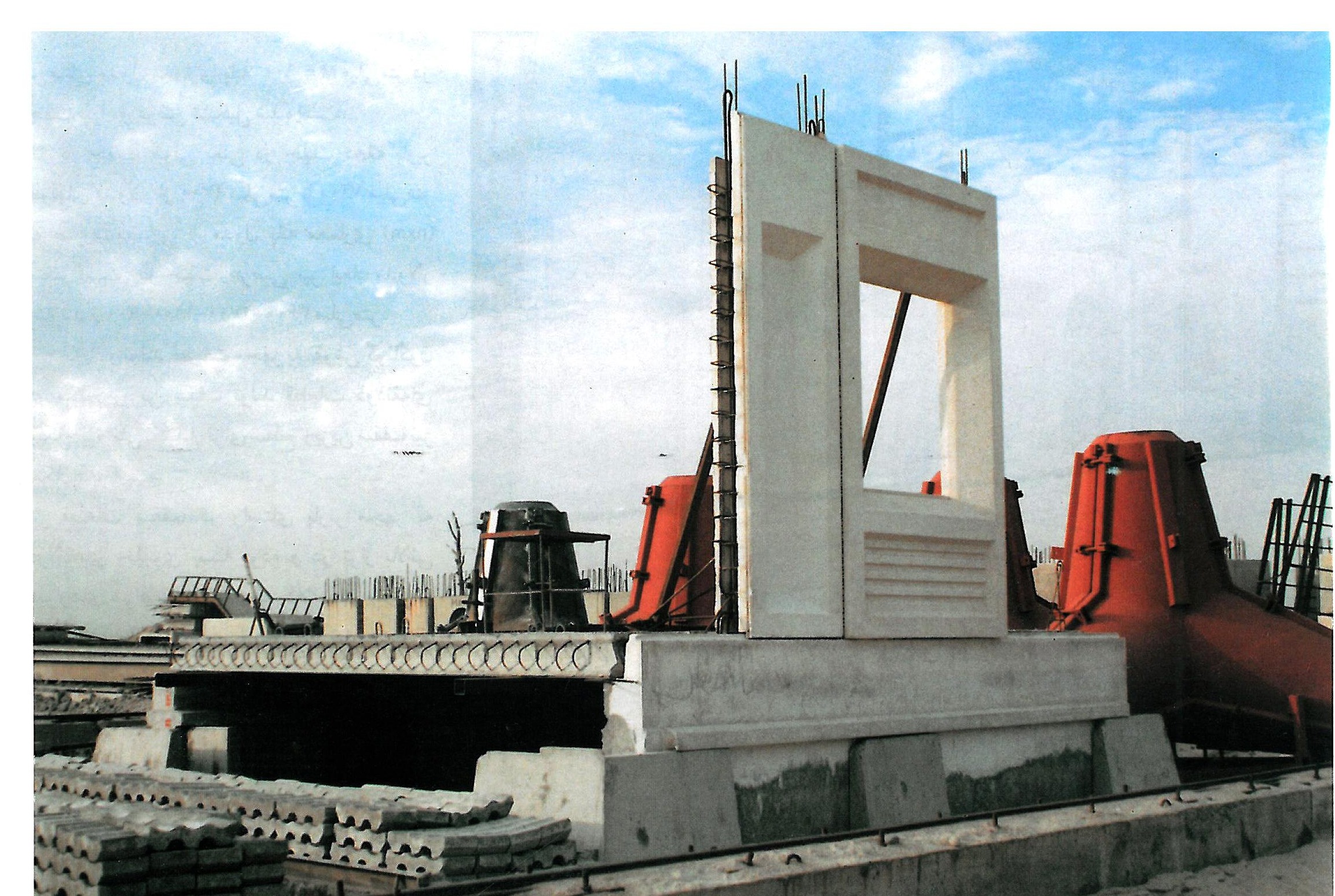 Precast concrete components at the MK Beton factory