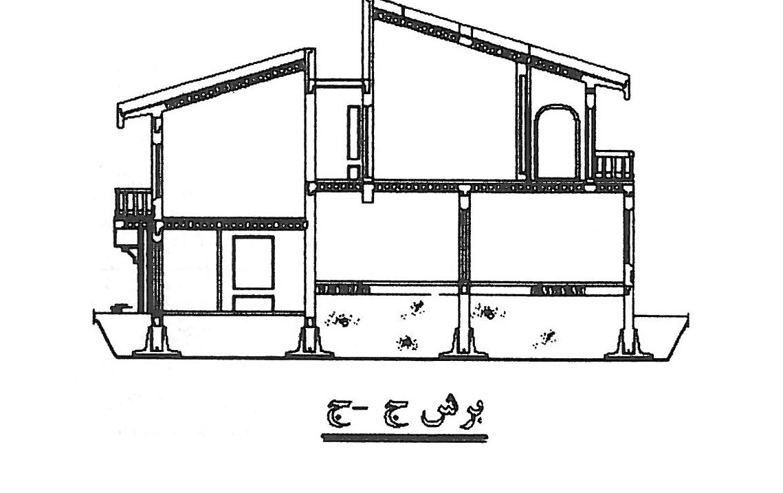 Sample villa built with the MK Beton precast system, northern Iran — section C-C