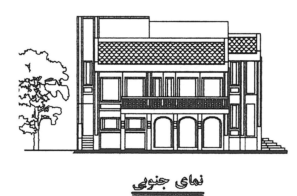 Sample villa built with the MK Beton precast system, northern Iran — south elevation