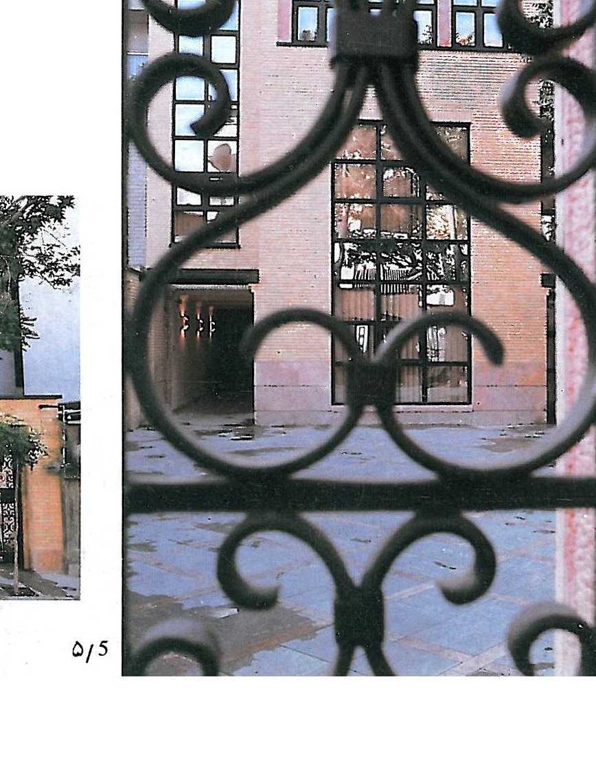 Office Building, Africa Square, Tehran, 1990 — hand-rail in the garden