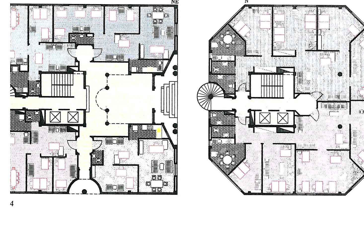 Office Building, Shahid Ahmad Qasir (Bukharest) St., Tehran, 1994-1998 — floor plans