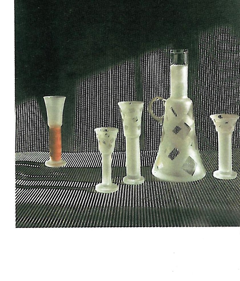 Katarzyna Halas-Leszykowska — 'Salomoniana' series glasses and decanter, lead crystal