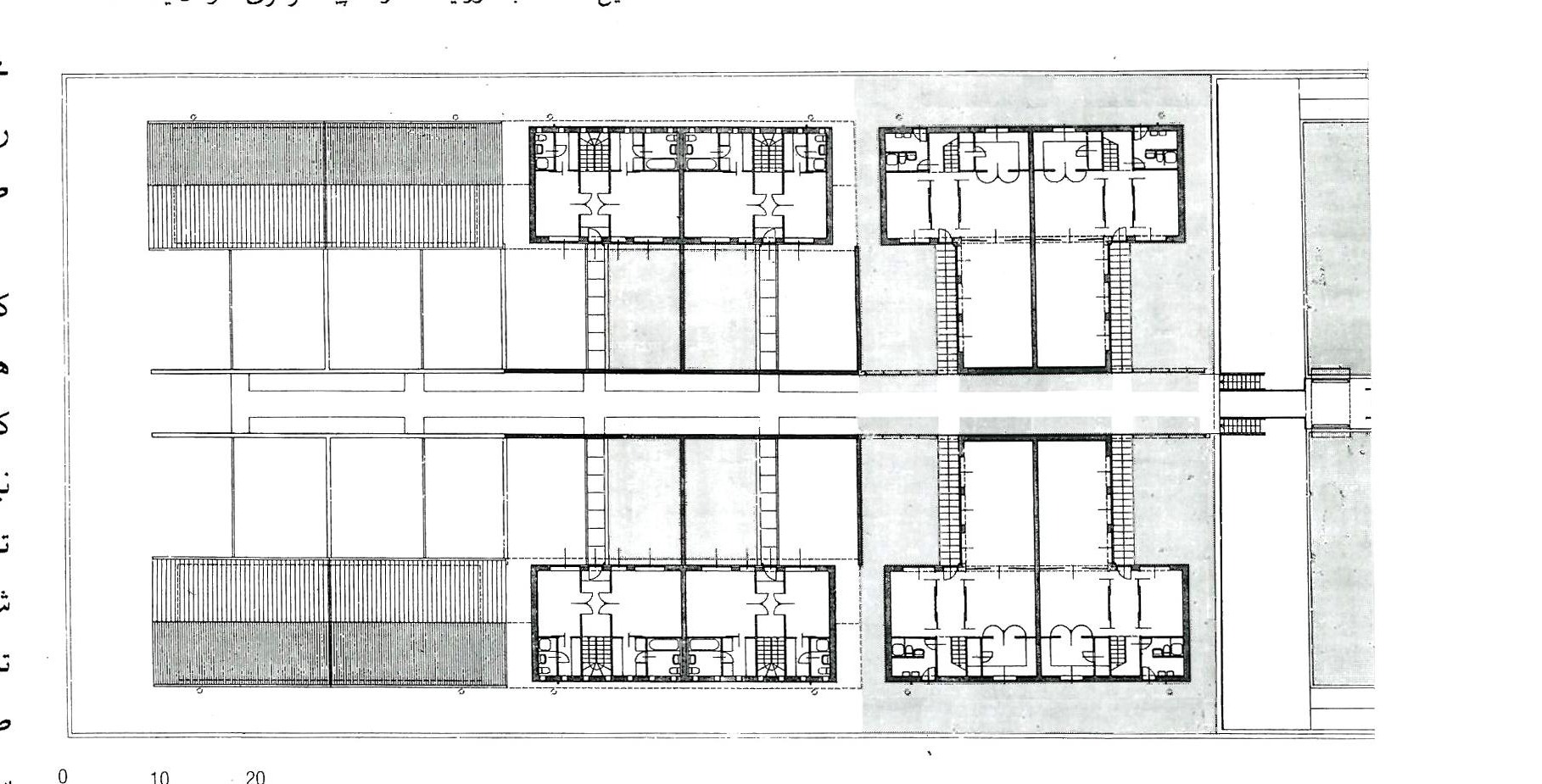 Római-part Residential Complex of Atrium Houses, Budapest — ground and first floor plans