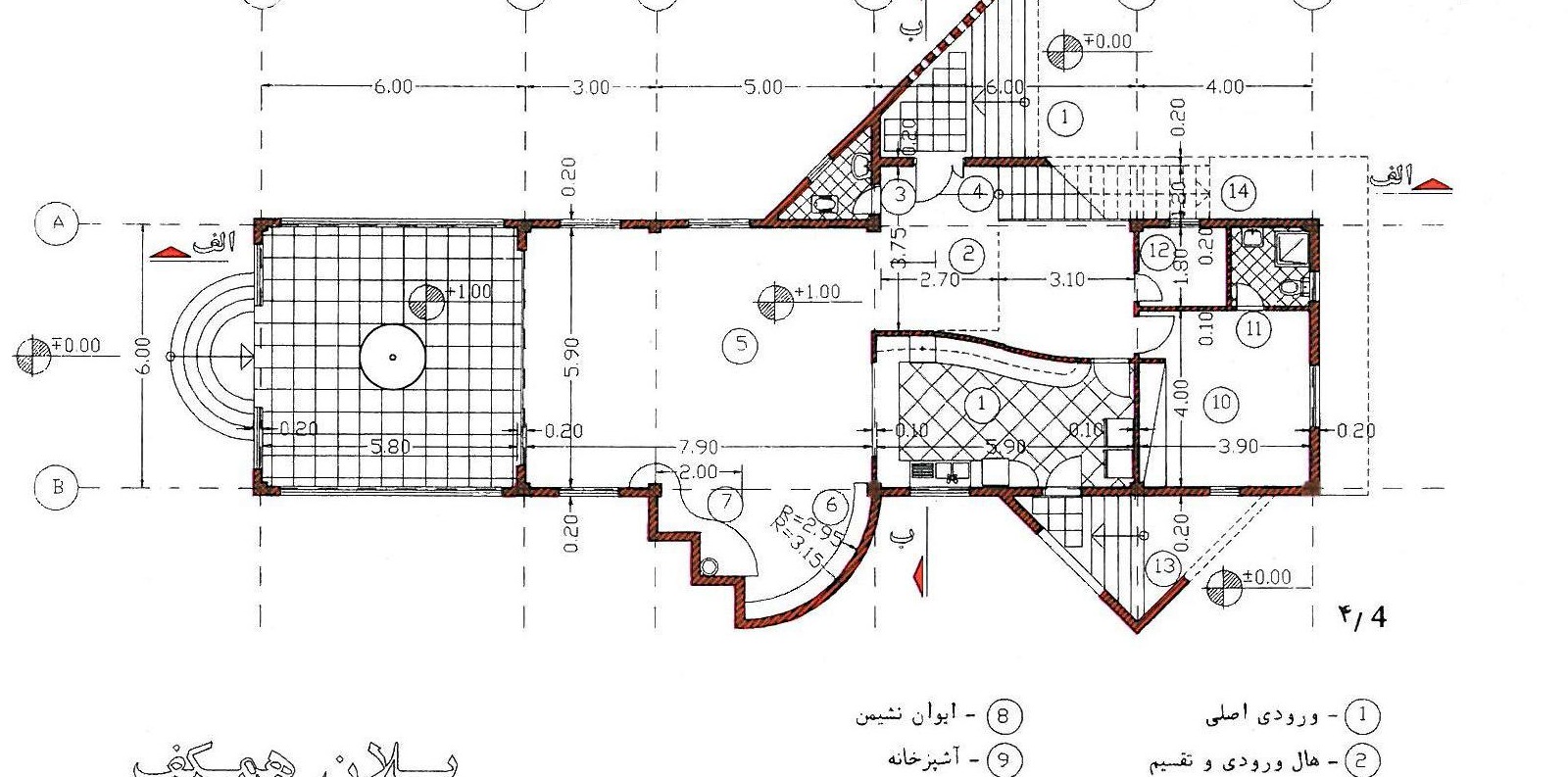 Fardis Garden Villa, Karaj, 1997-98 — ground floor plan