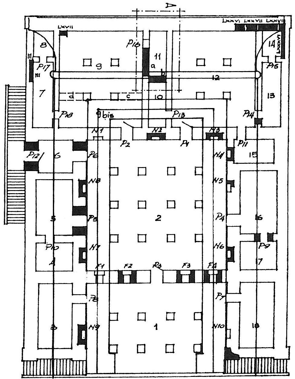 Comparison of the proportions of the doorway and the plan of the Palace of Darius