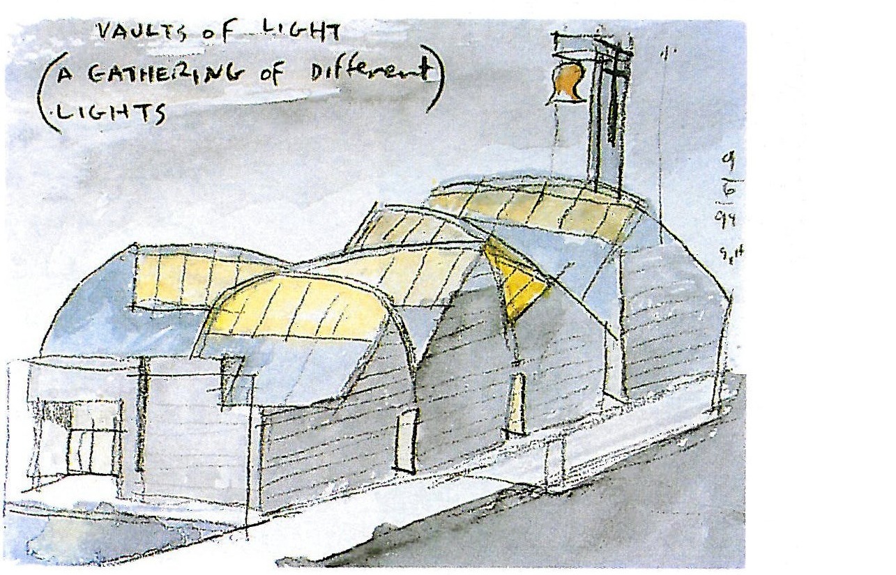 St Ignatius Chapel, vaults-of-light sketch
