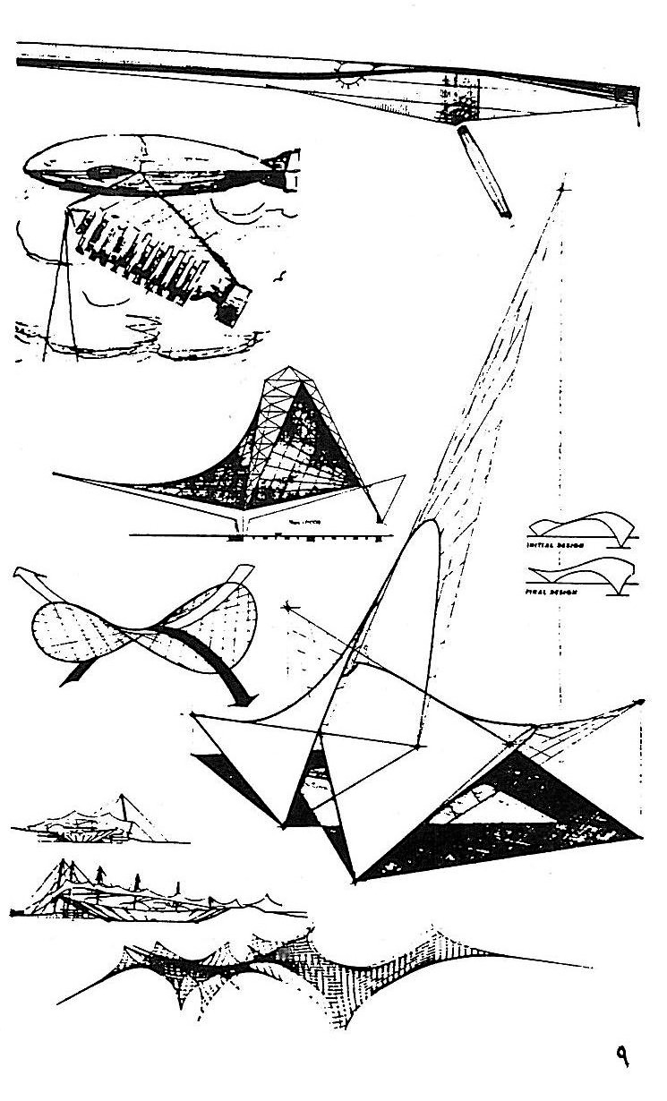 Figure 9 — cantilever, shell and membrane structures