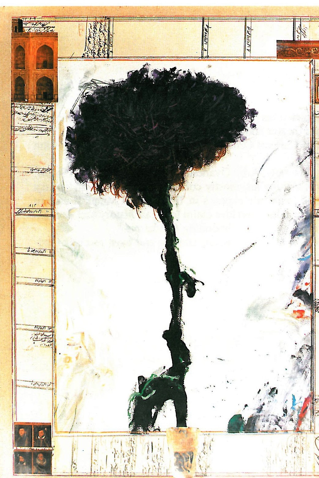 Chrysanthemum, 1367, collage and acrylic on paper, 50 x 70