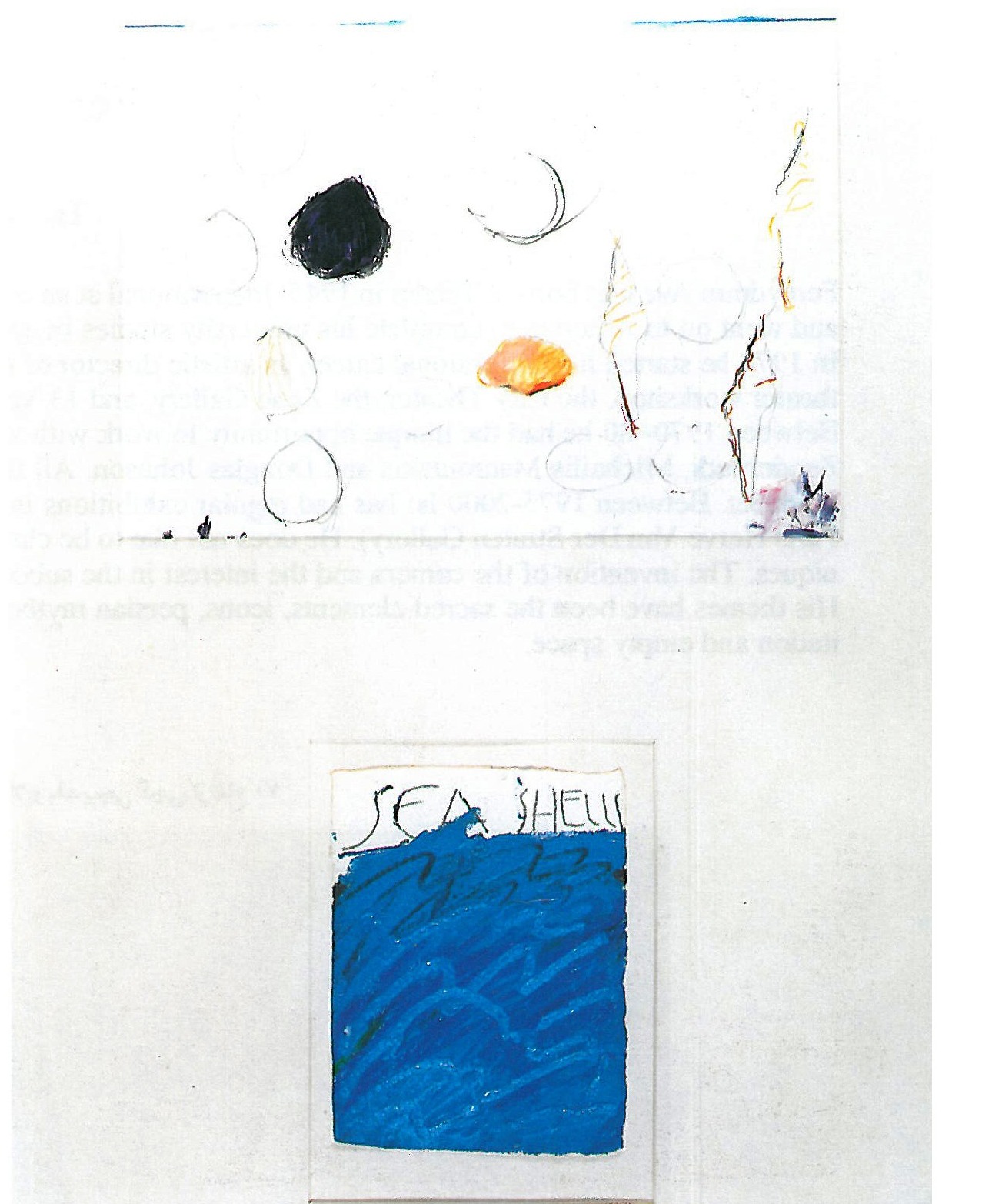 Save the Seas, 1370, coloured pencil, black pencil, acrylic on paper, 120 x 80