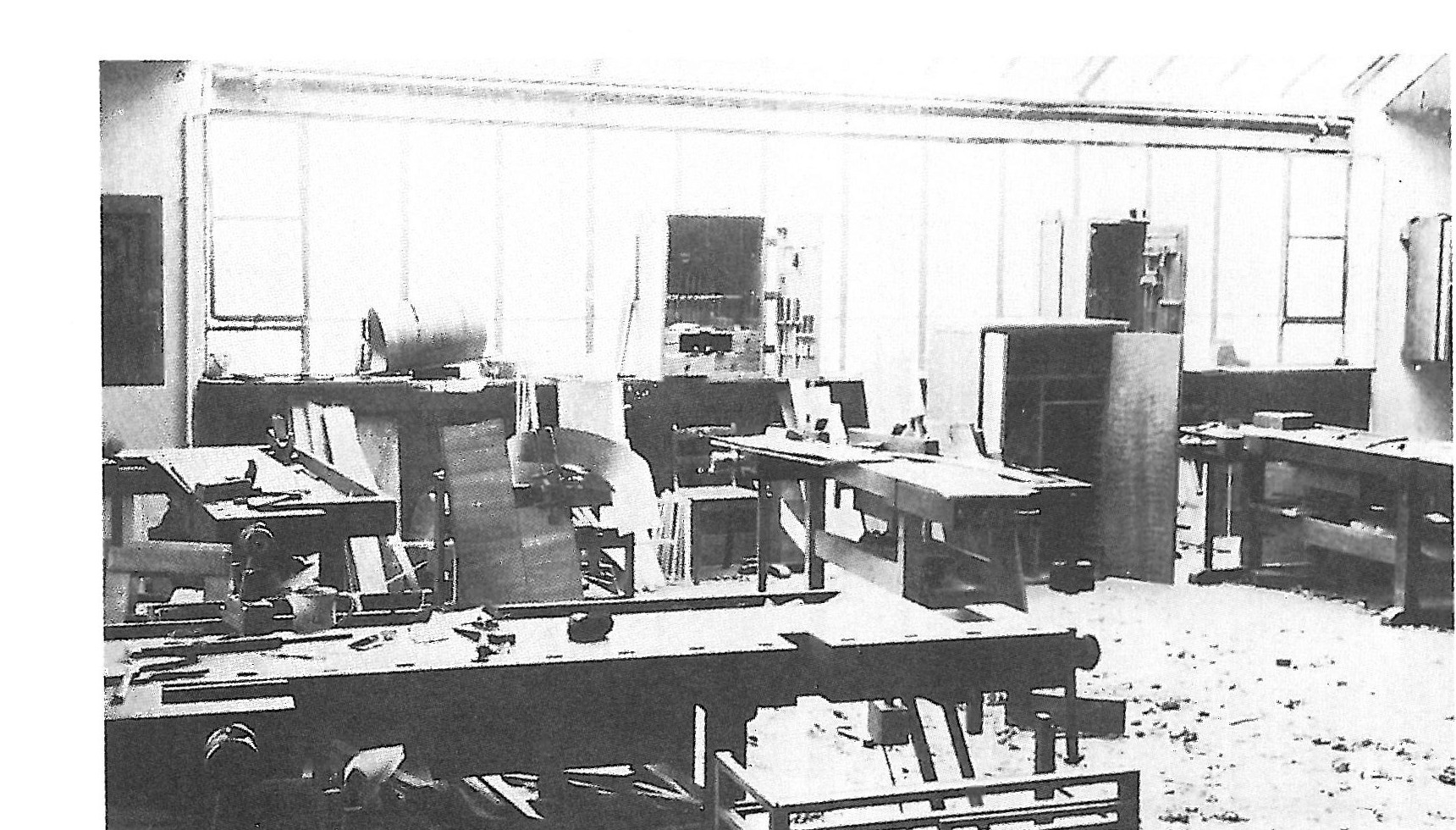 The cabinet-making workshop of the first Bauhaus school