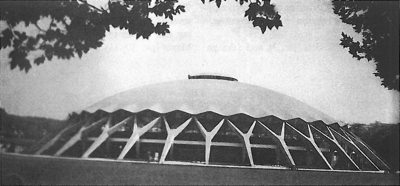 Nervi’s ribbed dome on Y-shaped supports, built for the 1960 Olympics