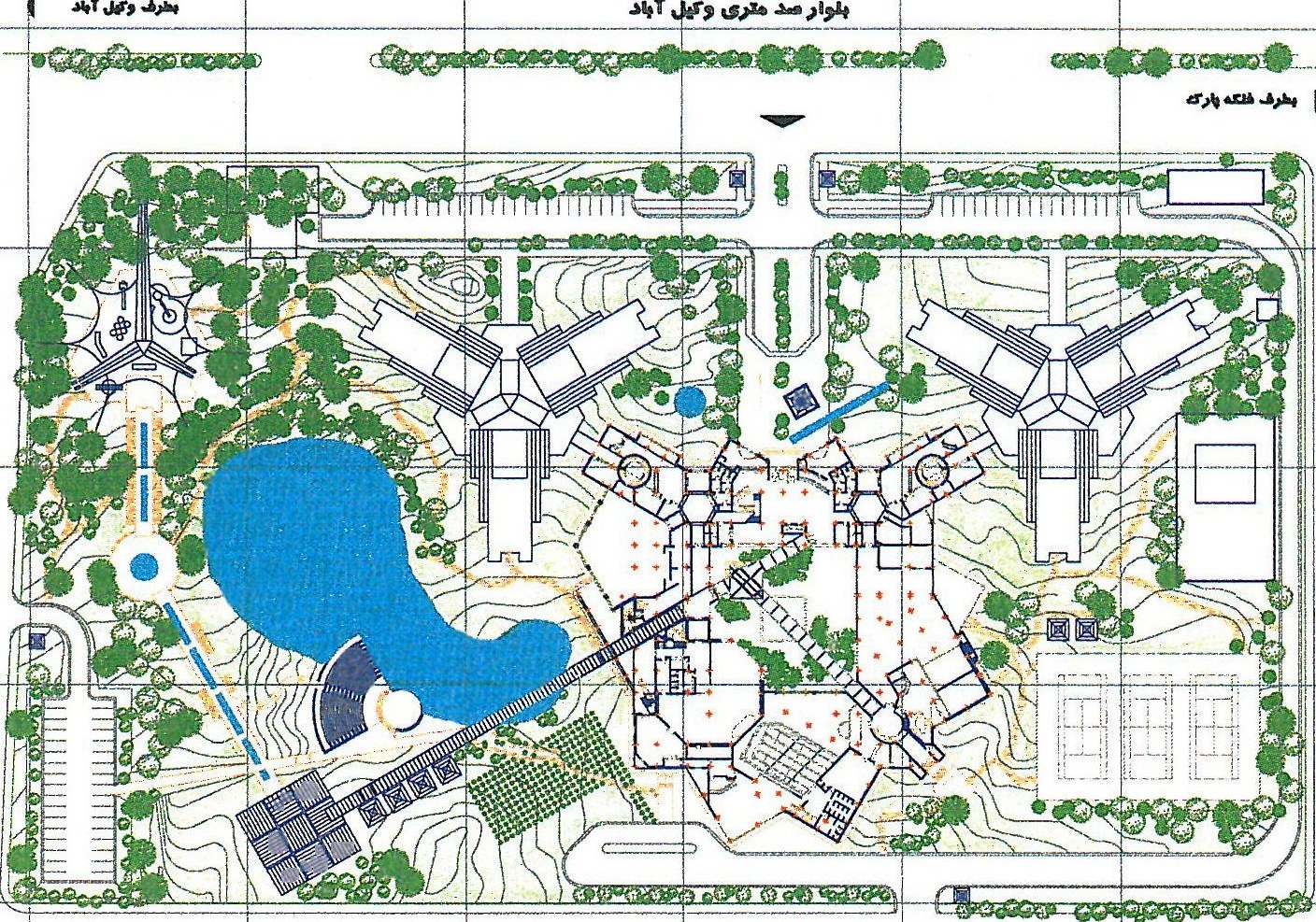 Vakilabad Complex, Mashhad — site plan