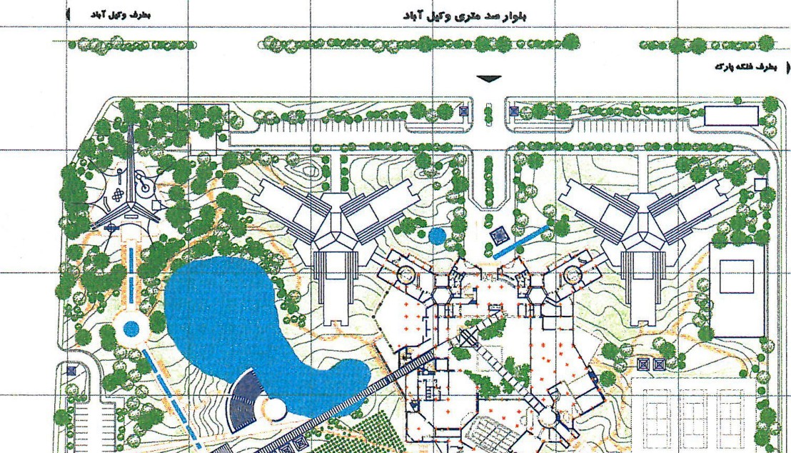 مجموعه وکیل‌آباد مشهد — نقشه سایت رنگی