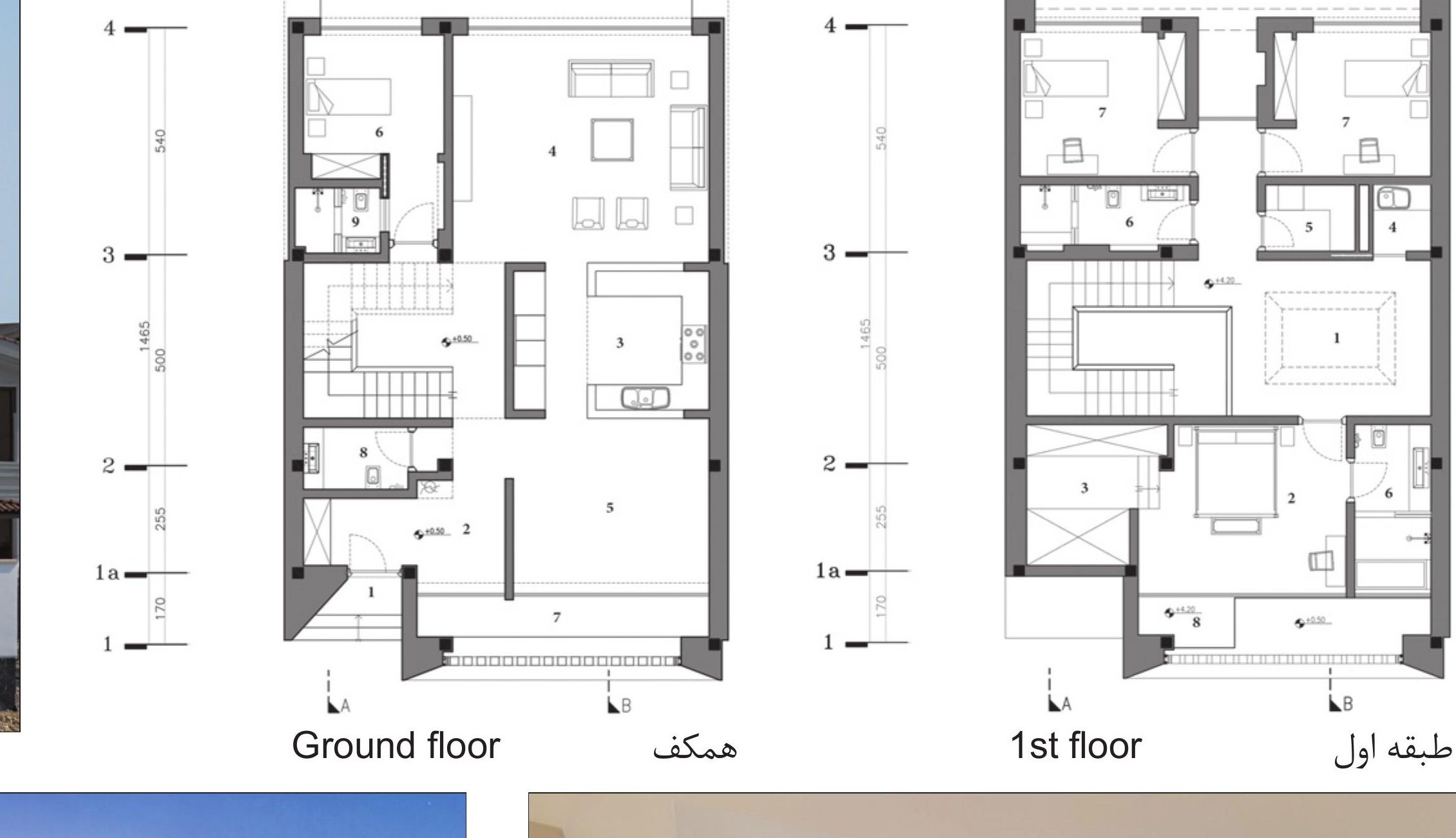 Ground floor and first floor plans
