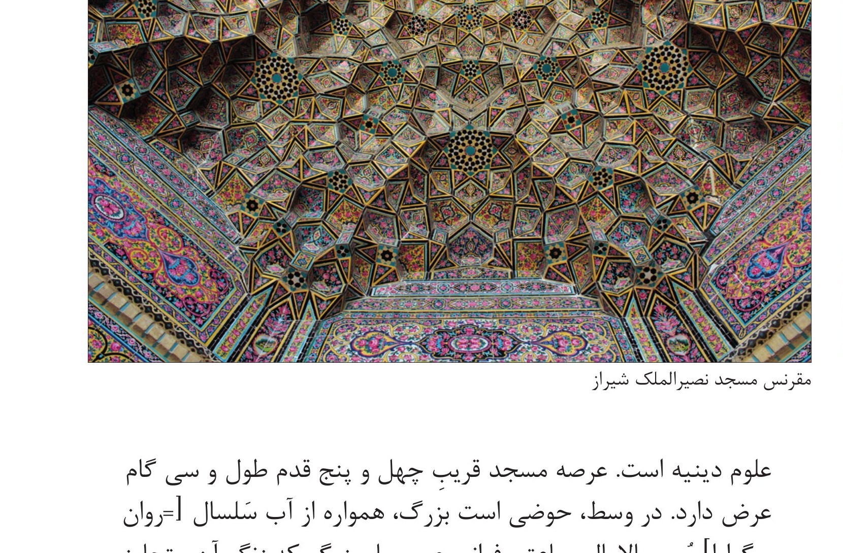 مقرنس مسجد نصیرالملک شیراز