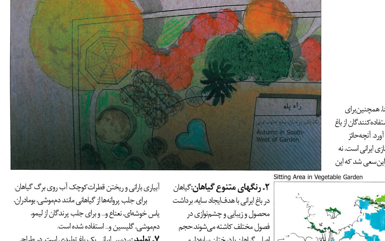 Planting plan: the distribution of species around the pools and the trees that fringe them.