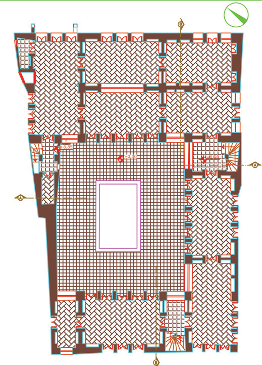 First floor plan of the Amirieh Edifice