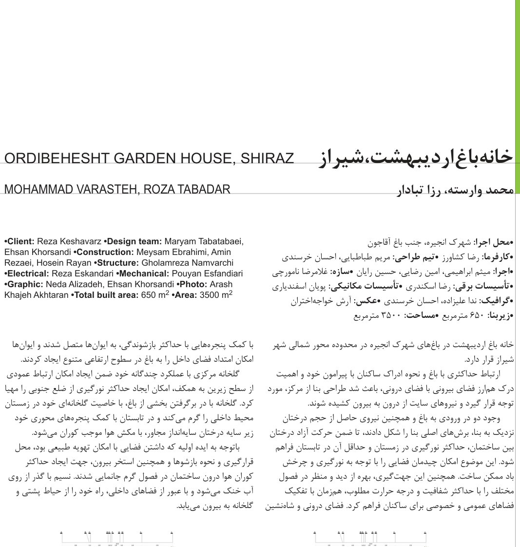 Individual Dwellings Semifinalists