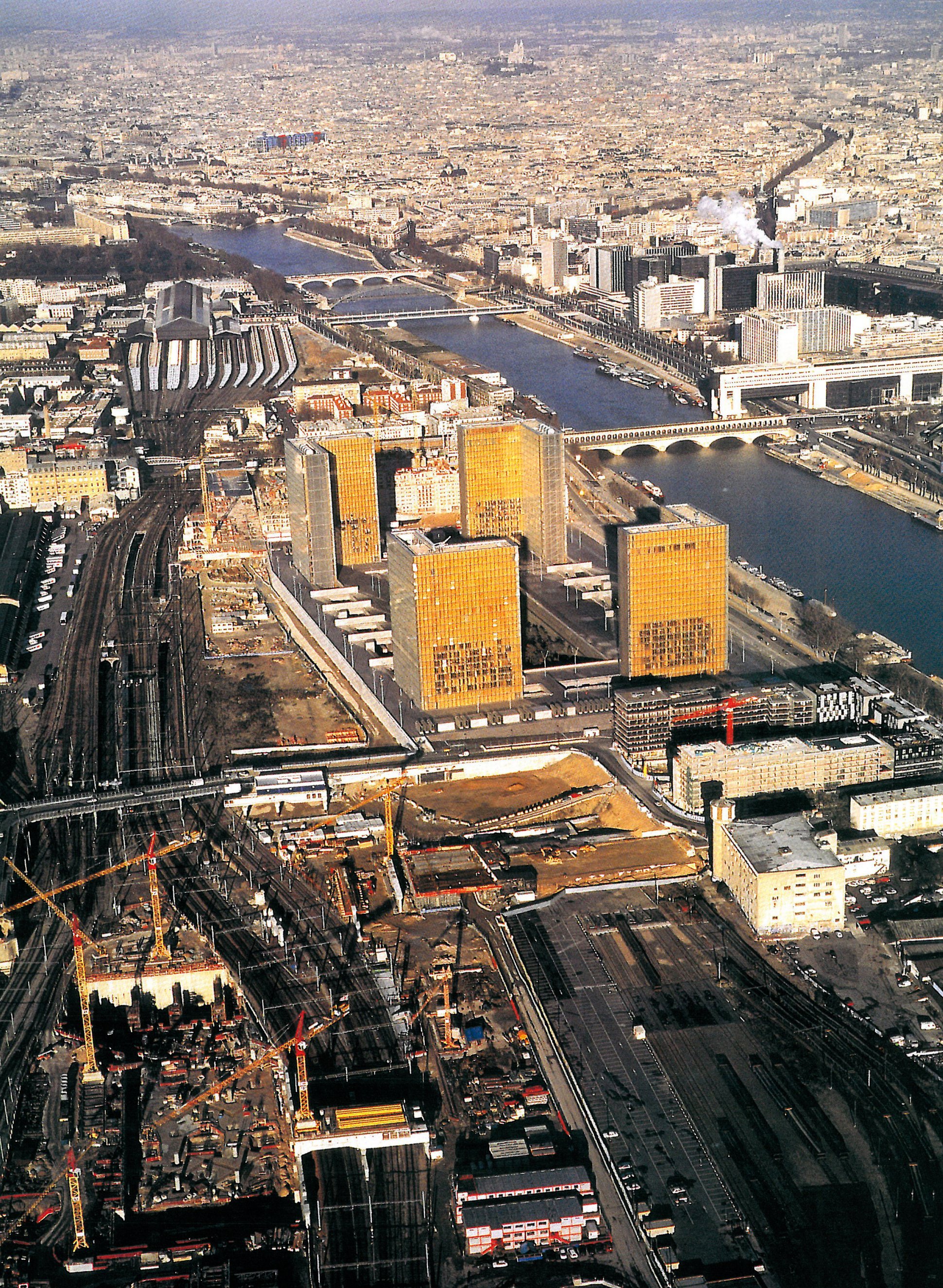 Bibliothèque nationale de France, Paris — aerial view of the four corner towers
