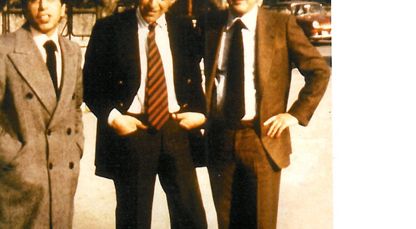 From right to left: Joseph Zucker, Abdolaziz Farmanfarmaian, Reza Majd