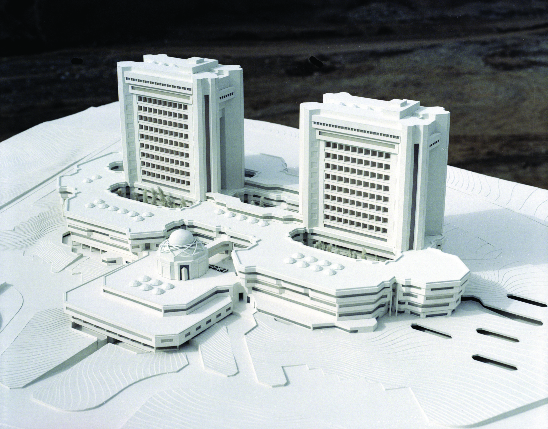 Architectural model of the unbuilt Ministry of Education Building
