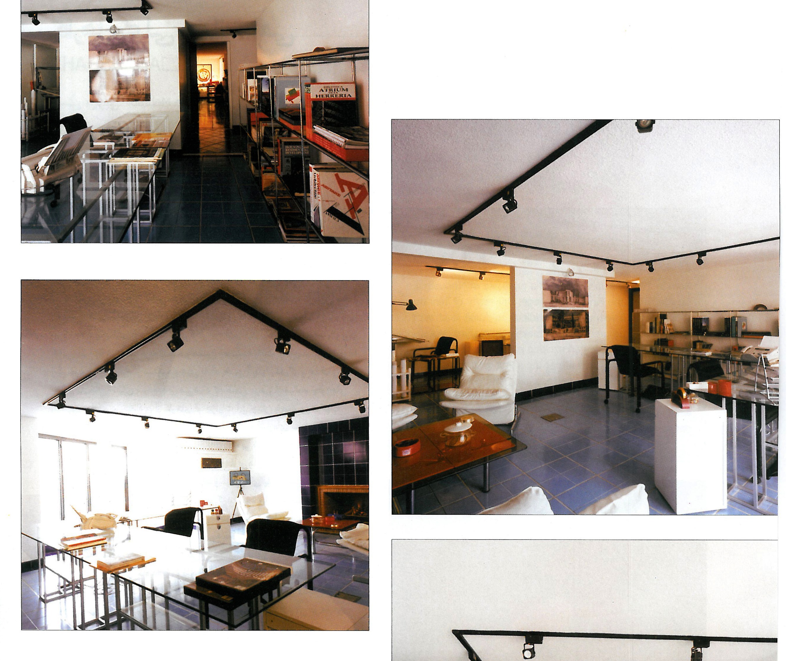 Work tables designed by the architect: interior view of the shared work space