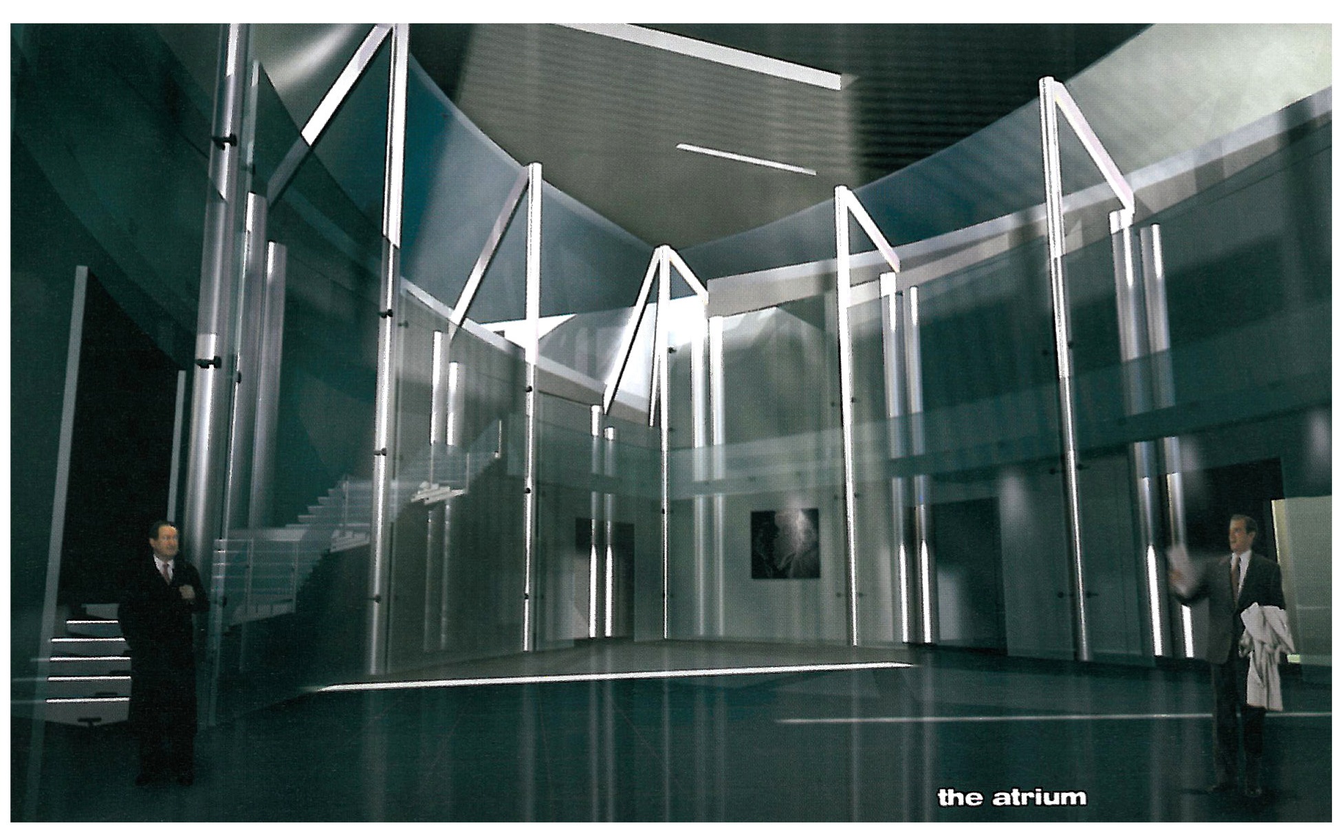 Interior corridor of a Noavar office floor: composition of granite and flooring
