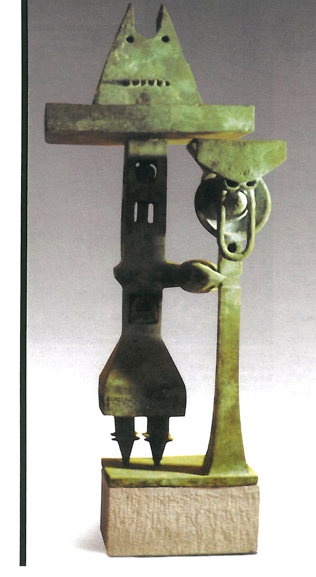 Poet in Love with Bird, 1961, bronze, 38 × 14 × 7 cm, Gery Art Gallery & Study Center, New York University Art Collection