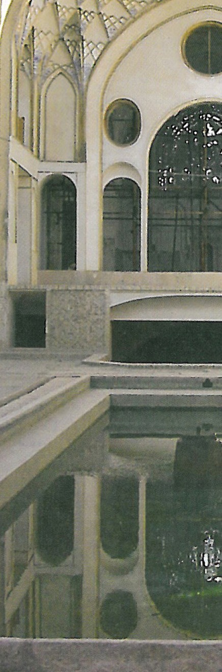 Interior of the tomb, with the twelve perimeter columns standing for Bahadori's twelve children