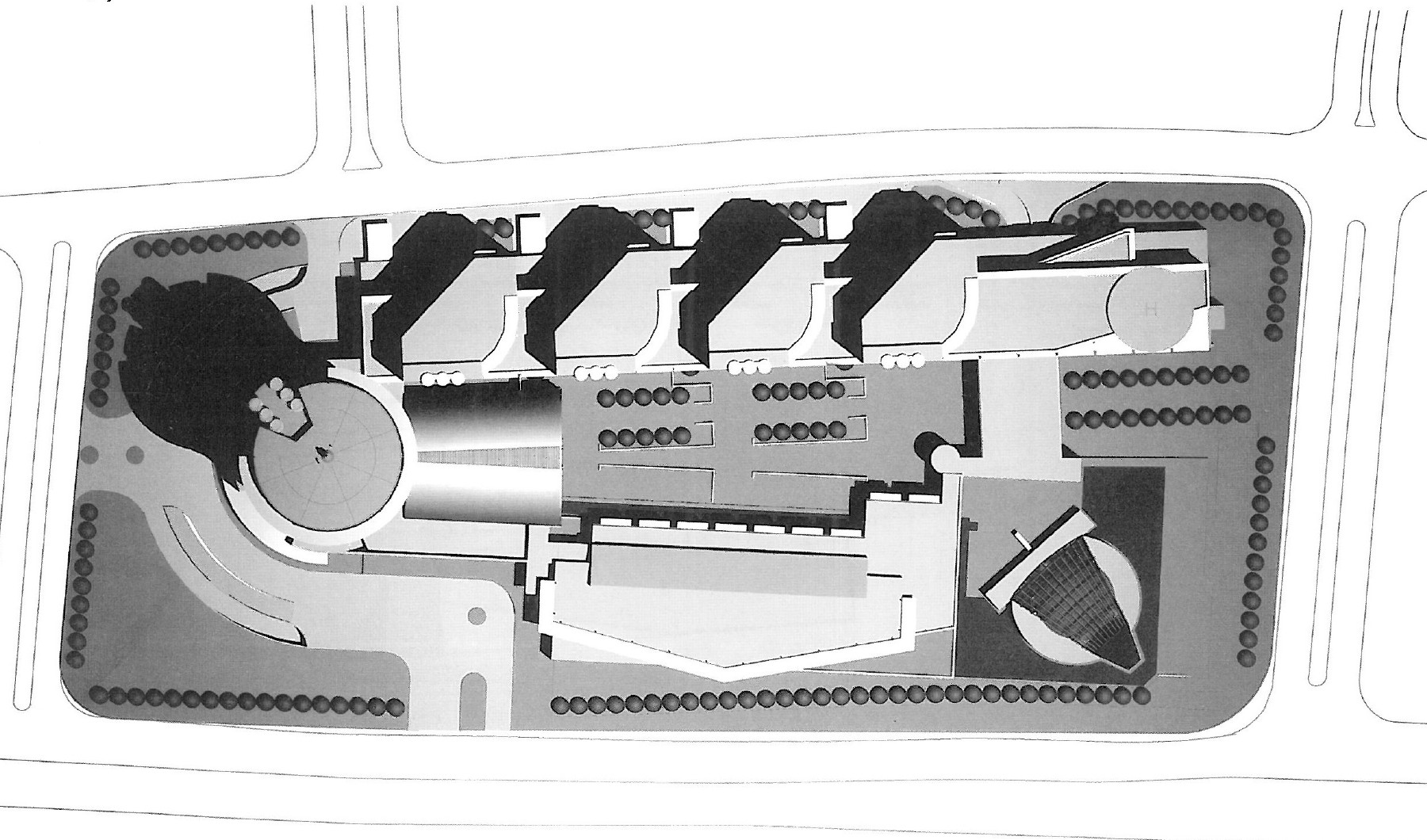 Site plan — Entry 1, aerial site plan of the complex within the Abbas-abad lands