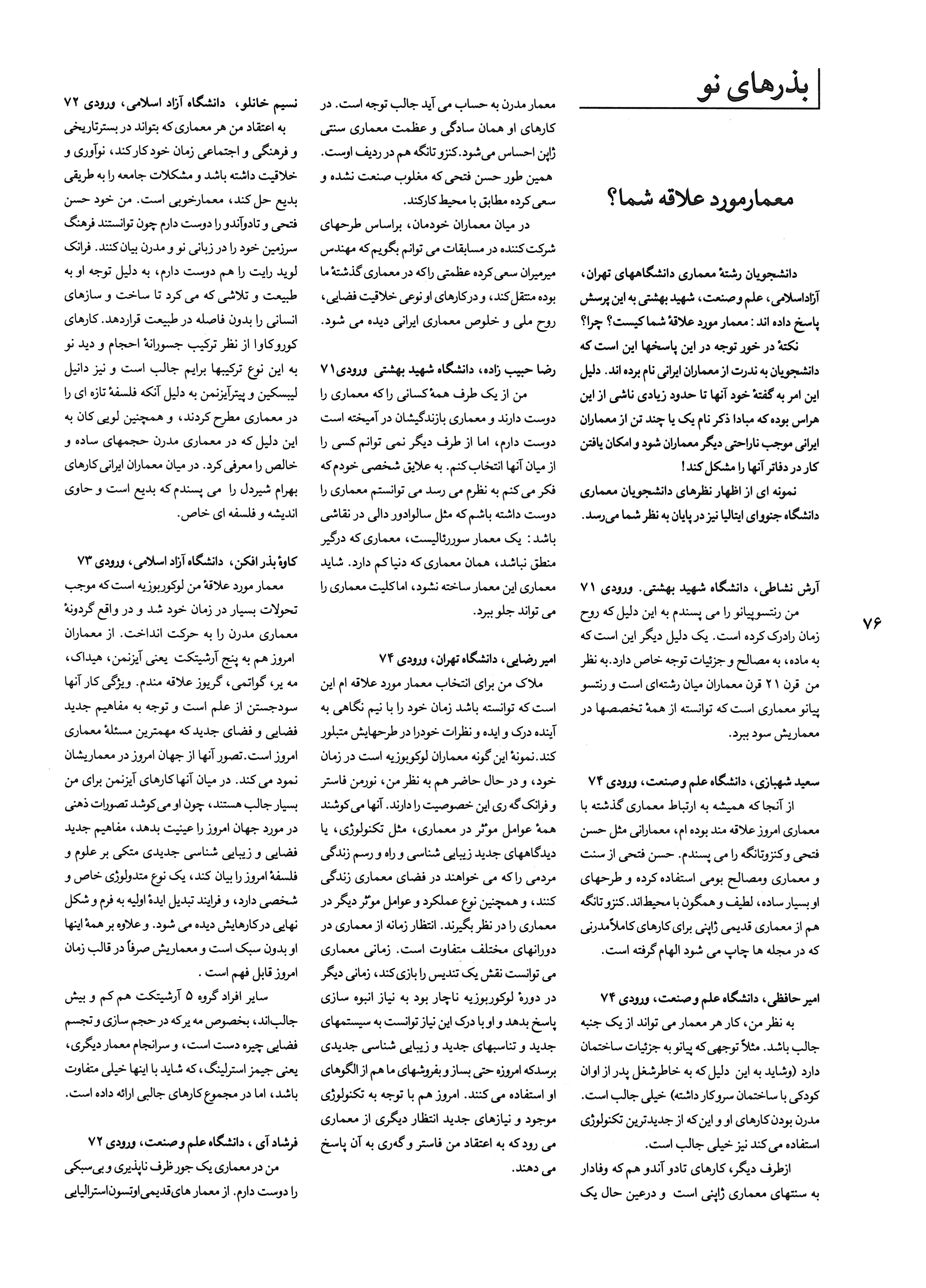 Your Favorite Architect?