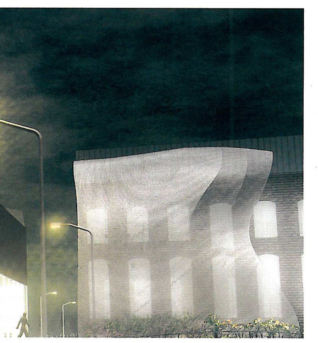 نما حد بیرونی طرف فضایی ساختمان