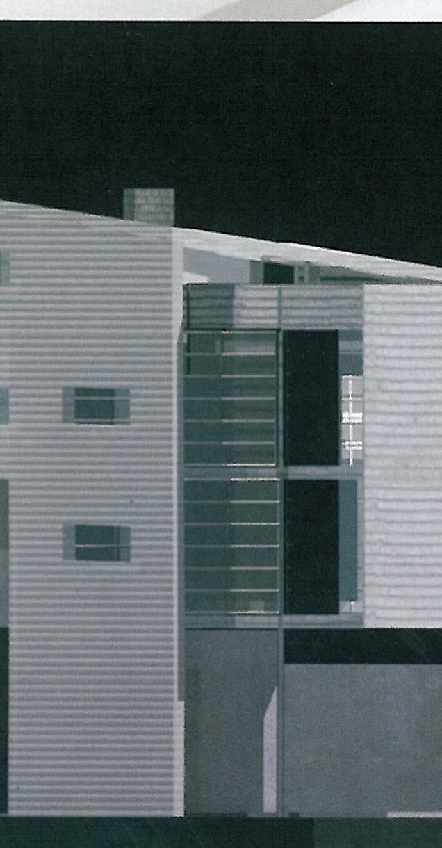Rue de Meaux, Paris — Renzo Piano: street view of the brick-and-terracotta façade as part of the Parisian urban fabric