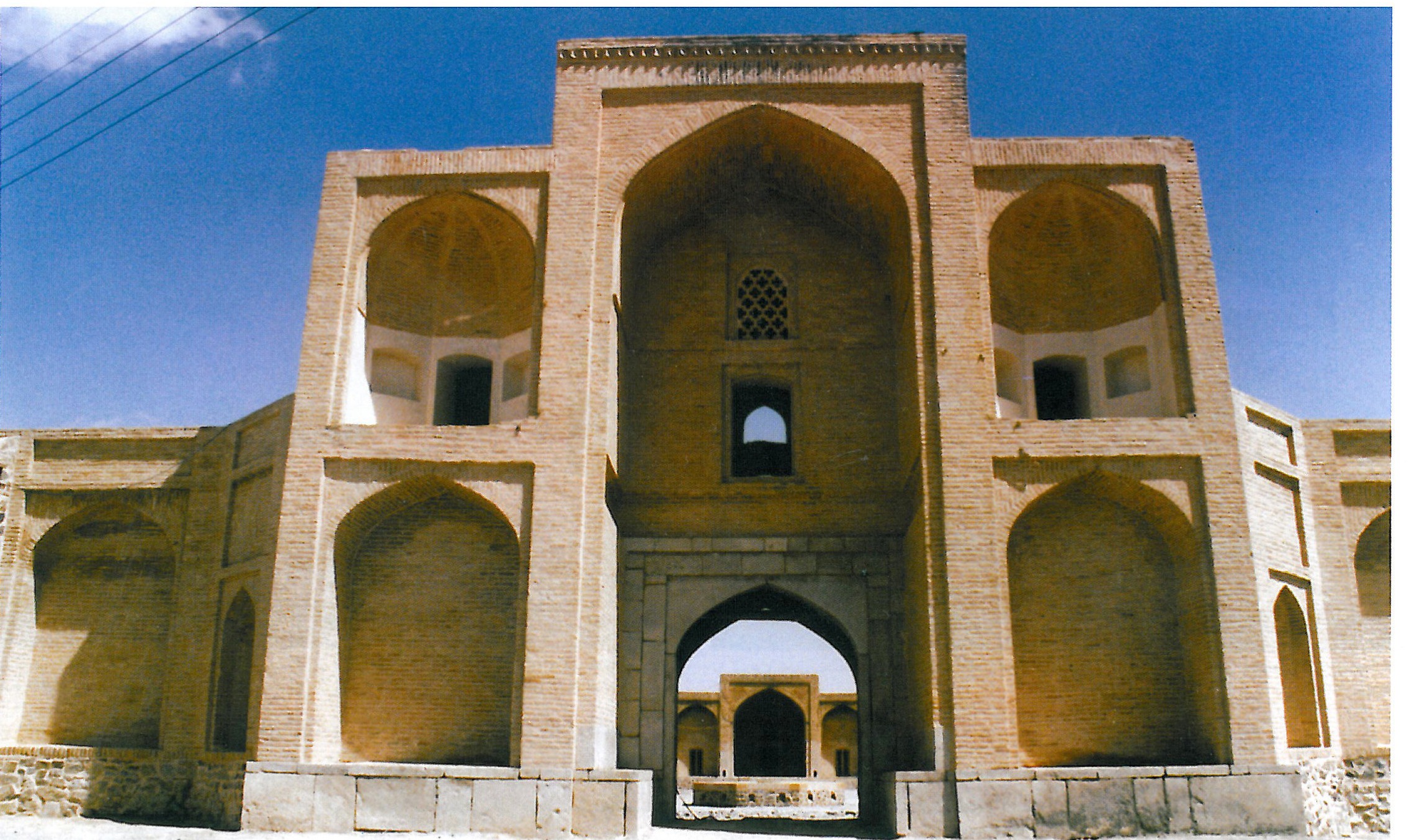 Asr-e Danesh-Afzar Building — north façade and south-west exterior view