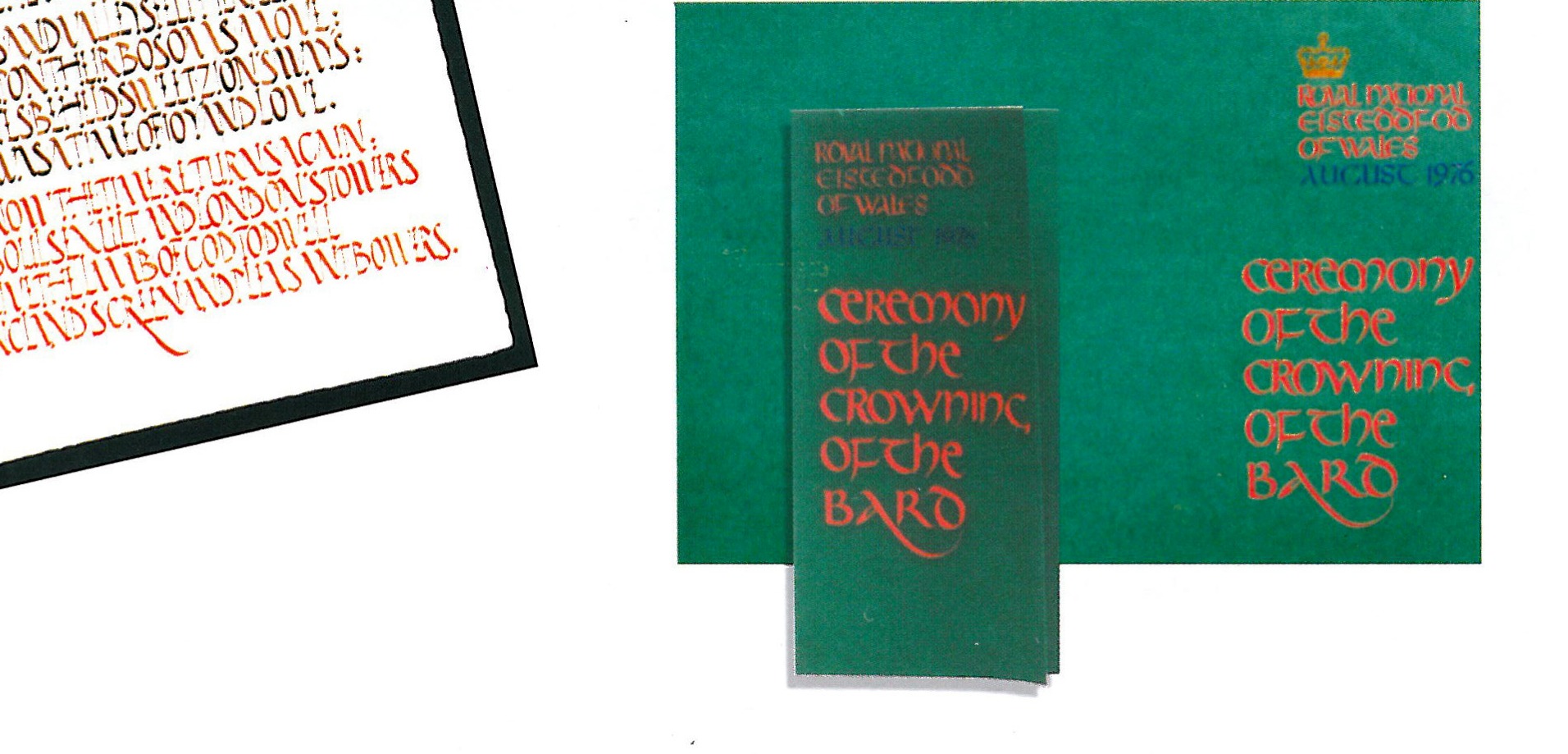 Leather book cover for 'Ceremony of the Crowning of the Bard'