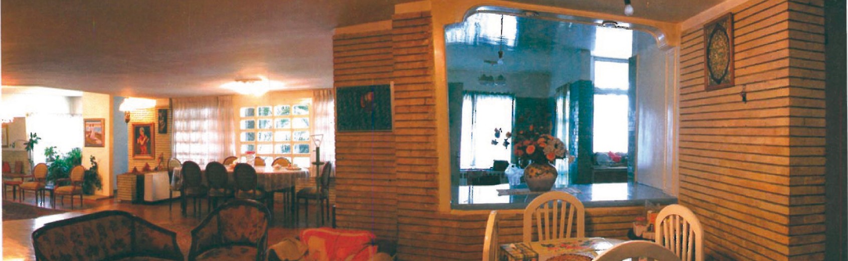 Interior of the Brazil Avenue house — open living room